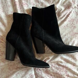 MARC FISHER black heeled boots.
